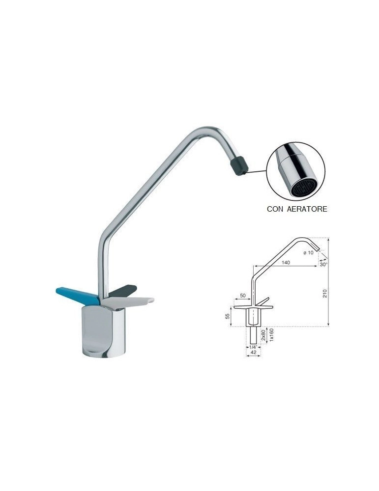 Rubinetto 3 vie - 2603 - con aeratore